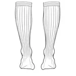 knee-high white socks image